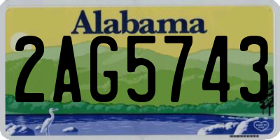 AL license plate 2AG5743
