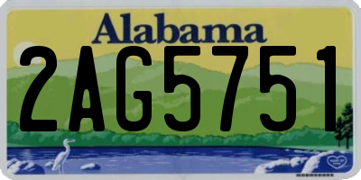 AL license plate 2AG5751