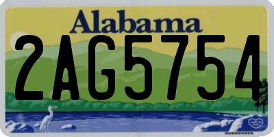 AL license plate 2AG5754