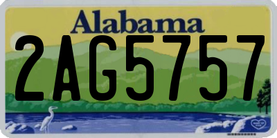 AL license plate 2AG5757