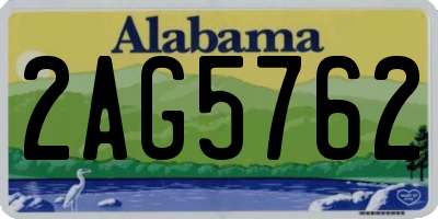 AL license plate 2AG5762