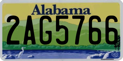 AL license plate 2AG5766