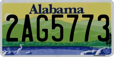 AL license plate 2AG5773