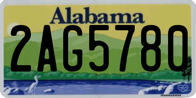 AL license plate 2AG5780
