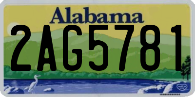 AL license plate 2AG5781