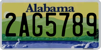 AL license plate 2AG5789