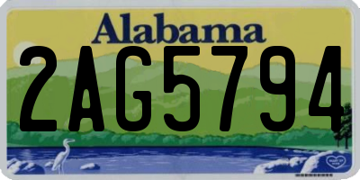 AL license plate 2AG5794