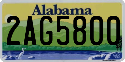 AL license plate 2AG5800