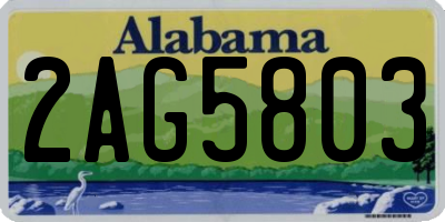 AL license plate 2AG5803