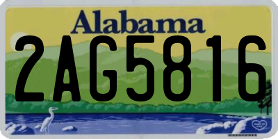AL license plate 2AG5816