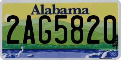 AL license plate 2AG5820