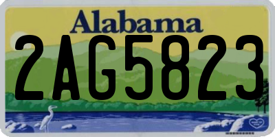 AL license plate 2AG5823