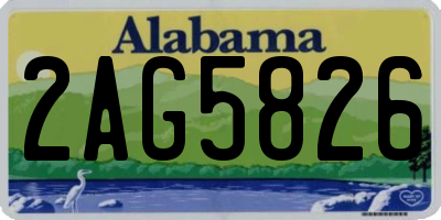 AL license plate 2AG5826
