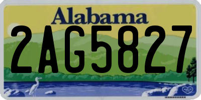 AL license plate 2AG5827