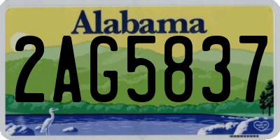 AL license plate 2AG5837