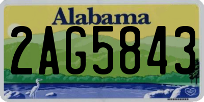 AL license plate 2AG5843