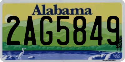 AL license plate 2AG5849