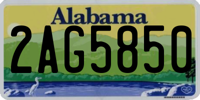 AL license plate 2AG5850