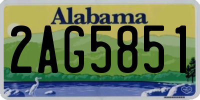 AL license plate 2AG5851