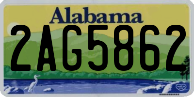 AL license plate 2AG5862