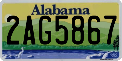 AL license plate 2AG5867