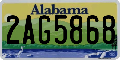 AL license plate 2AG5868