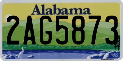 AL license plate 2AG5873