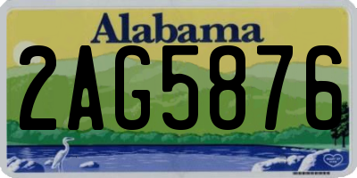 AL license plate 2AG5876