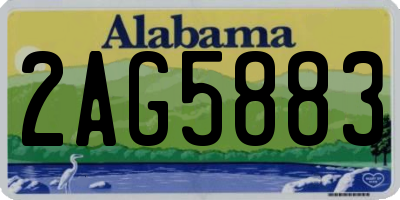 AL license plate 2AG5883