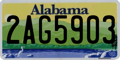 AL license plate 2AG5903