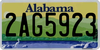 AL license plate 2AG5923
