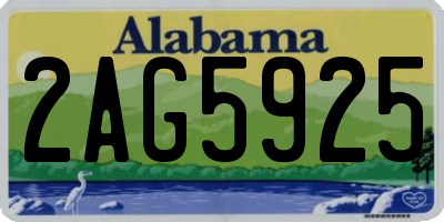 AL license plate 2AG5925