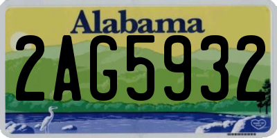 AL license plate 2AG5932