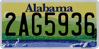 AL license plate 2AG5936