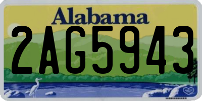 AL license plate 2AG5943
