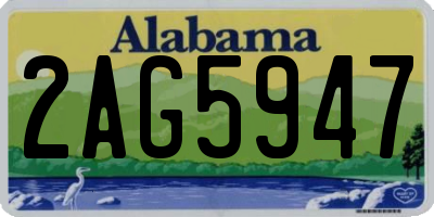 AL license plate 2AG5947