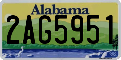 AL license plate 2AG5951