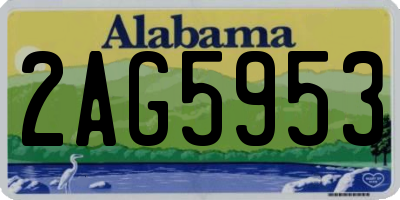 AL license plate 2AG5953