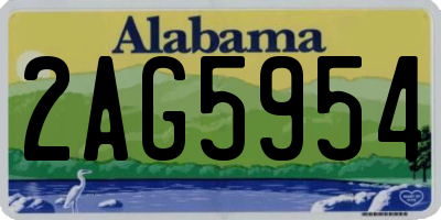 AL license plate 2AG5954
