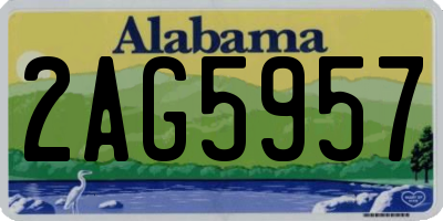 AL license plate 2AG5957