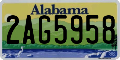AL license plate 2AG5958