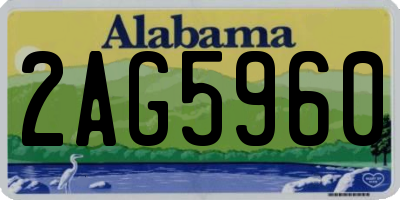 AL license plate 2AG5960