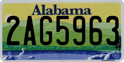 AL license plate 2AG5963