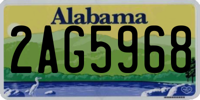 AL license plate 2AG5968