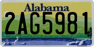 AL license plate 2AG5981