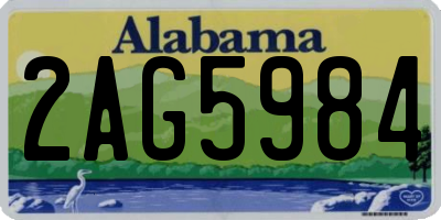 AL license plate 2AG5984