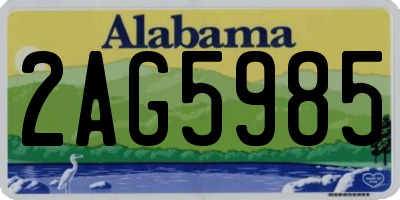 AL license plate 2AG5985