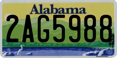 AL license plate 2AG5988