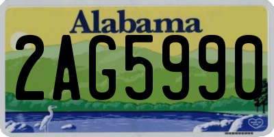 AL license plate 2AG5990