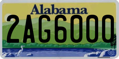 AL license plate 2AG6000